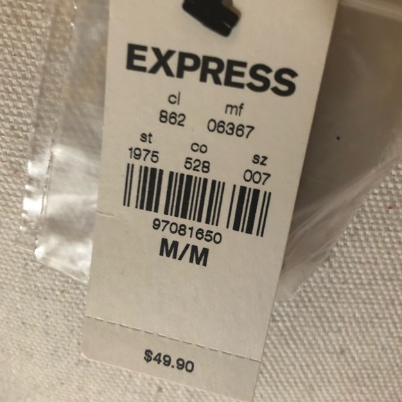 Express Red Long Sleeve Sheer Blouse - Picture 5 of 8